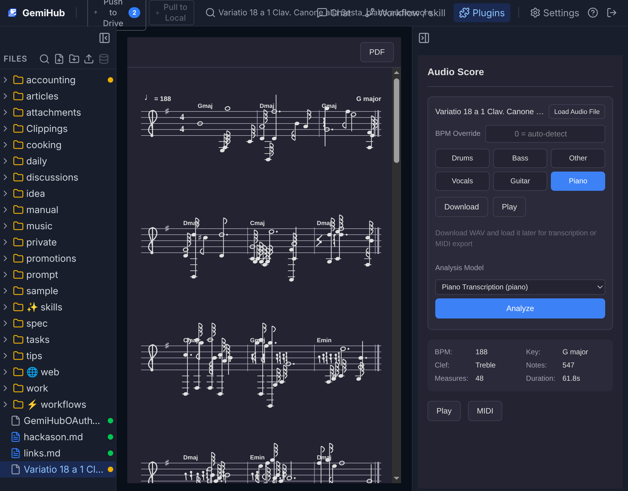 Audio Score